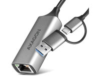 Axagon ADE-TXCA USB-C + USB-A gigabit ethernet adapter - 1485409 - zdjęcie 1